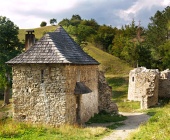 Indgang til Sklabina Slot, Slovakiet