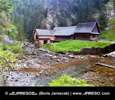 Wassersägewerk im Kvacianska-Tal, Slowakei