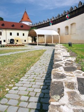 Innenhof der Burg Kezmarok, Slowakei