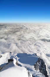 Lomnicke sedlo, उच्च Tatras, स्लोवाकिया ऊपर