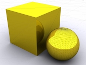 Primitive 3d, scatola e sfera