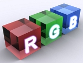 Concetto di cubi RGB