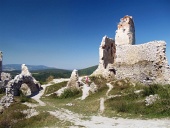 All'interno delle rovine del castello di Cachtice