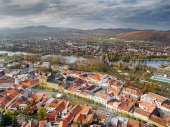 Vedere aeriană a orașului Trencin, Slovacia