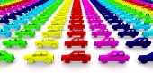 Автомобили цвета радуги