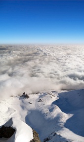 Вид с воздуха на Ломницкое седло, Высокие Татры