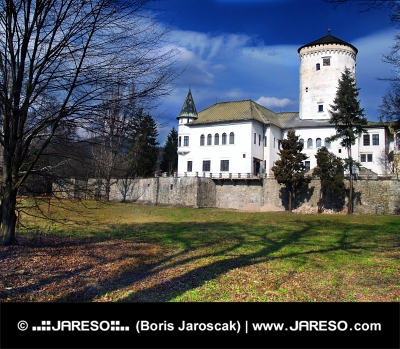 Slottet Budatin och park i Zilina, Slovakien