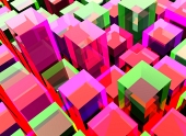 Background consisting of red and green cubes