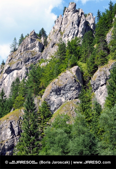 Massive rocks in Vratna Valley, Slovakia