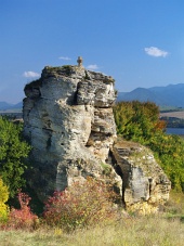 Stone cross monument near Besenova, Slovakia